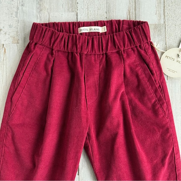 NWT Petits Vilains Frederique Corduroy Pants 18-24M Burgundy Red - Picture 2 of 13